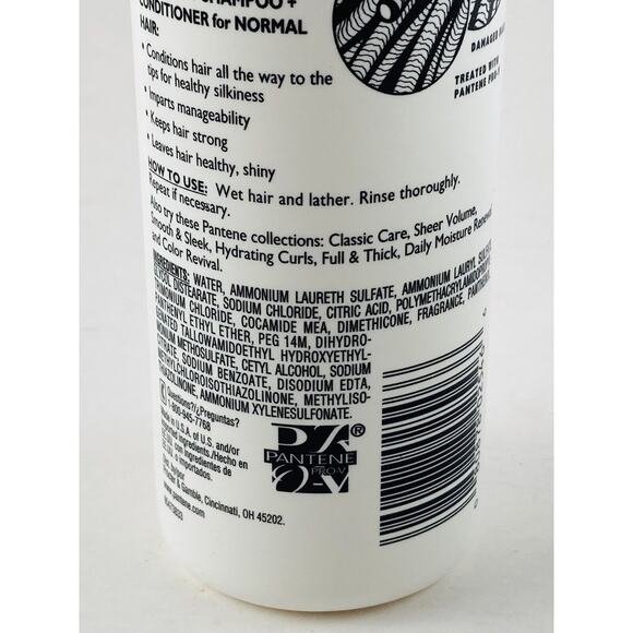 Pantene PRO-V Shampoo Plus Conditioner For Normal Hair Vintage 13 Oz 90% full - Picture 5 of 6